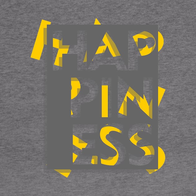 3d effect scrambled letter of happiness by Typography Dose